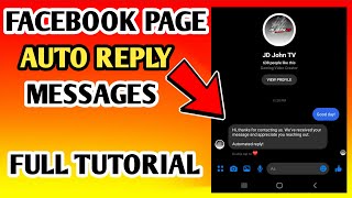 Shortcut Method  How to SET UP AUTO REPLY MESSAGES in FACEBOOK PAGE [upl. by Gamal]