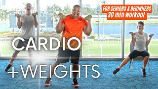 30 Minute Full Body CardioHIIT Workout With Modifications [upl. by Adnilec]