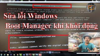 Sửa lỗi Windows Boot Manager khi khởi động [upl. by Trebleda]