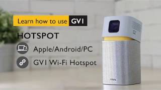 How to Connect with Mobile Device Hotspot from GV1  BenQ GV1 Wireless Portable Projector [upl. by Lim868]