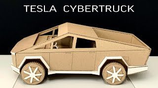 TESLA CYBERTRUCK from cardboard  Diy Cardboard Car [upl. by Corell491]