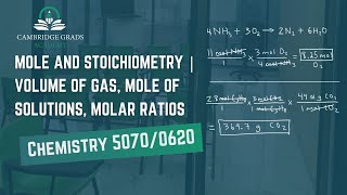 Chemistry 50700620  Mole And Stoichiometry  Volume of Gas Mole of Solutions Molar Ratios [upl. by Ateloiv]