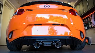 Installing Ulter Sport Exhaust on my 2019 Mazda MX5 Miata ND2 [upl. by Bowne]