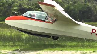 Fancy and ground effect landings in a glider [upl. by Anstus]