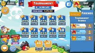 Angry Birds Friends Tournament 08022024 All levels 3 stars Passage from Sergey Fetisov [upl. by Barkley]