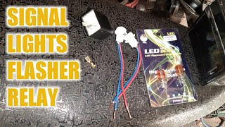 MOTORCYCLE WIRING PART 4  SIGNAL LIGHT  FLASHER RELAY WIRING [upl. by Florella]