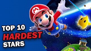 Top 10 HARDEST Stars in Super Mario Galaxy [upl. by Swanhildas]