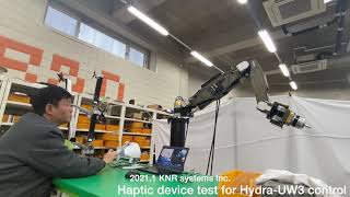 Haptic device test for HydraUW3 control 20211 [upl. by Ynnod470]