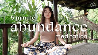 5 Minute Guided Morning Meditation for Abundance 🌿 [upl. by Nuli]