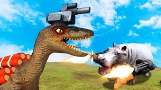 RPG DINOSAURS vs ASSAULT RHINOS Beast Battle Simulator 2 [upl. by Jerz]