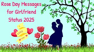 Rose Day Messages for Girlfriend  Rose Day Status 2025  Happy Rose Day Status roseday [upl. by Calli]