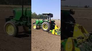 John Deere tractor with Rotavator [upl. by Leahciam]