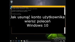 Jak usunąć konto użytkownika wiersz poleceń Windows 10 [upl. by Mariska]