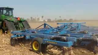 John Deere 9570RX dragging Landoll 213121 coulter chisel [upl. by Ayitahs]