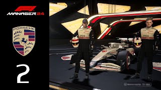 Estreno en el GP Bahrein  Esc Porsche Temp 1  Ep 2  F1 Manager 2024 [upl. by Delfine]