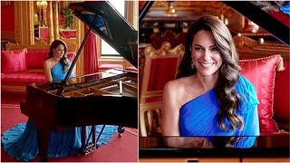 Princess of Wales Kate Middleton playing piano at Eurovision final [upl. by Jael]