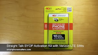 Straight Talk BYOP Activation Kit with Verizon LTE SIMs [upl. by Areyk253]