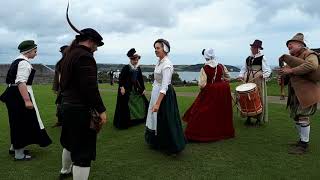 A Traditional Tudor dance with accompanied music Pendennis Castle Cornwall [upl. by Felicidad]