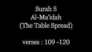 Conversation Between Jesus And Allah  Surah AlMaidah verses 109 120 [upl. by Notelrahc]