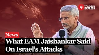 Jaishankar Calls For Caution In Israels ResponseUrges Adherence To International Humanitarian Law [upl. by Vanhook568]