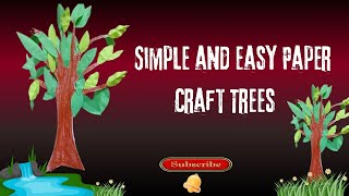 How to Make Paper TreeDIY Simple and Easy Paper Craft Trees [upl. by Garold95]