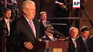 Milos Zeman inaugurated as new Czech president [upl. by Kam]