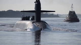 USS Rhode Island Returns to Naval Base Kings Bay [upl. by Oner482]