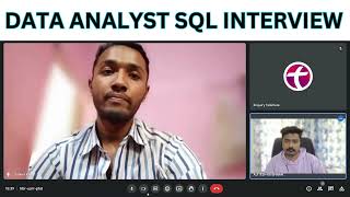 Data Analyst live Mock Interview  SQL  Power BI  Data Science  Must Watch [upl. by Eimas]