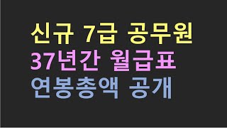 신규 7급공무원 37년간 월급표 및 연봉총액 공개 상담사례 소개 [upl. by Aihsa]