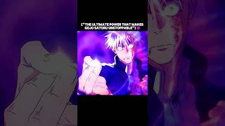 quotThe Ultimate Power That Makes Gojo Satoru Unstoppablequot😈 gojo sukuna anime jujutsukaisen amv [upl. by Eanram]