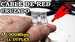 Como Hacer un Cable de Red Cruzado a 1000Mbps Crossover 1Gbps Gigabit Ethernet 179 [upl. by Nosneb250]