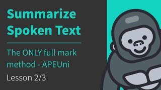 23 Summarize Spoken Text  the Only Full Mark Method  SST Tips  PTE Listening  APEUni [upl. by Namzaj]