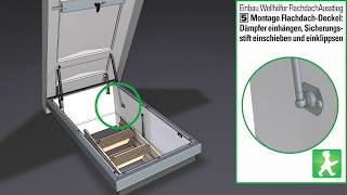 FlachdachAusstieg Einbau  Schritt 3 Deckel montieren Bodentreppen Montageschritte Video [upl. by Eladal]