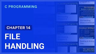 File Handling  Chapter14  C Programming [upl. by Gnut132]