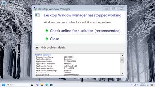 Desktop Window Manager Stopped Working and Was Closed in Windows 1110 FIXED [upl. by Dadivitan]