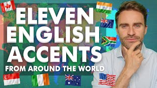 11 English Accents from Around the World in 1 Video [upl. by Mik]