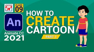 Adobe Animate CC 2021 How to make Cartoon Character  2D Animation  Hindi Tutorial  Part 1 [upl. by Sergio]