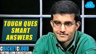 Sourav Ganguly Smartly Answering tough Questions  RARE OLD INTERVIEW [upl. by Wilde]