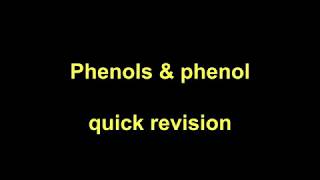 Quick Revision  Phenols [upl. by Aip663]