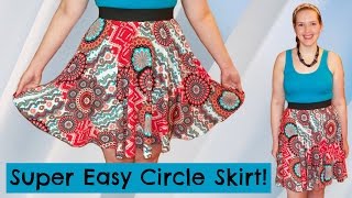 DIY Easiest Circle Skirt Ever  How to Make a Circle Skirt with Elastic Waist and No Zipper [upl. by Aribold]