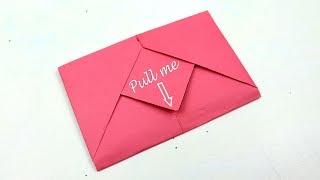 Surprise Envelope folding tutorial  How to make Origami Envelope with Paper [upl. by Ashlin]