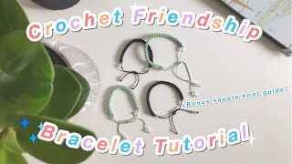 Friendship Bracelet  Square Knot Closure  Crochet Tutorial  Chelsea Crafts Inc [upl. by Bills]