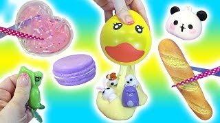 Whats Inside Squishy Toys Pudding Slime Homemade Stress Ball Ducky [upl. by Hadias]