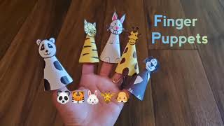 Finger puppets paper craft for kids  Easy way to make finger puppets using paper [upl. by Garth]