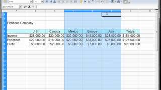 3  LibreOfficeCalc OpenOfficeCalc Excel Tutorial  Formatting the Fictitous Company [upl. by Tobin]