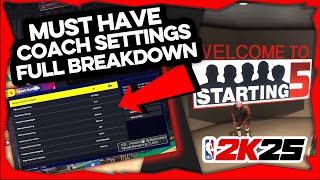 NBA 2K25 STARTING 5 ULTIMATE GAMEPLAN SETTINGS BEST DEFENSIVE SETTINGS FOR EASY REP [upl. by Ilahsiav]