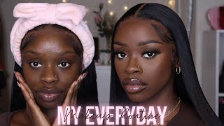 Detailed Soft Glam Everyday Makeup Routine For Dark Skin WOC  Beginner Friendly Step By Step [upl. by Tunk]