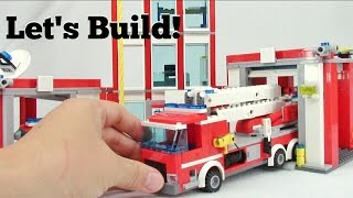 LEGO City Fire Station 60110  Lets Build [upl. by Ballou]