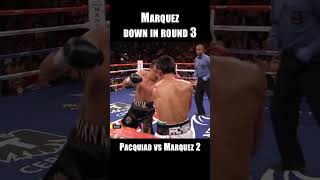 Marquez down in round 3 Pacquiao vs Marquez 2 boxing pacquiao marquez [upl. by Hulda]