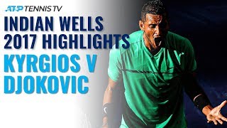 Extended Highlights When Kyrgios Shocked Djokovic  Indian Wells 2017 [upl. by Assilev]